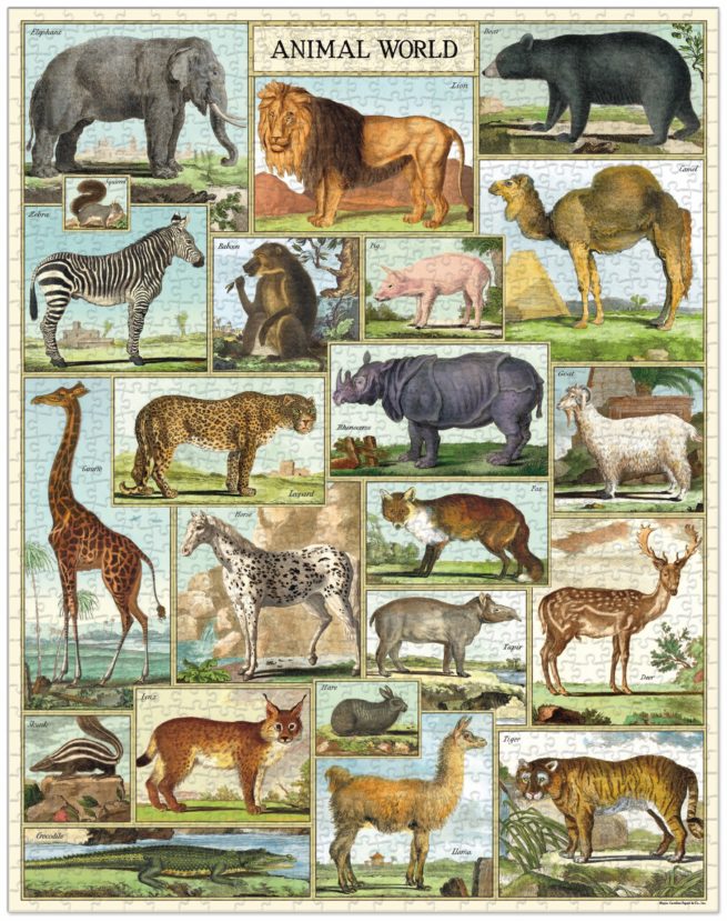 Animal World Vintage Puzzle