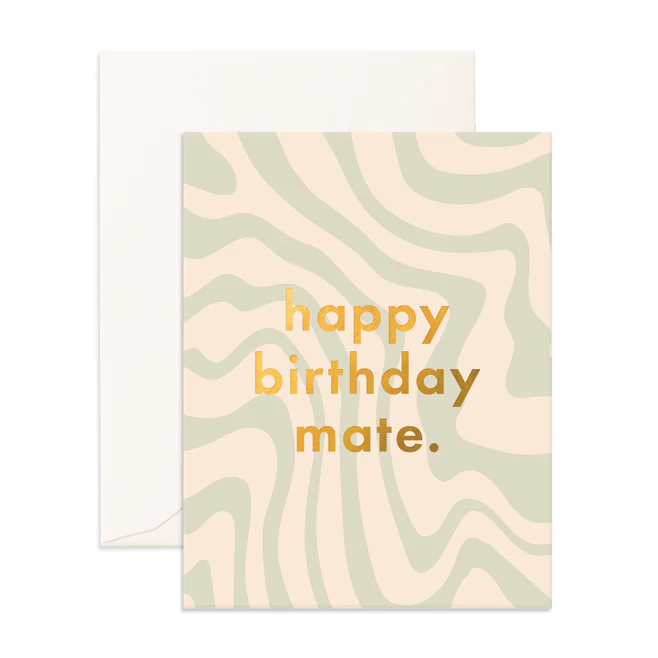 FOX & FALLOW - GREETING CARD - BIRTHDAY MATE SWIRL