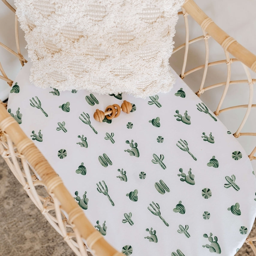 SNUGGLE HUNNY CACTUS BASSINET SHEET/CHANGE PAD COVER