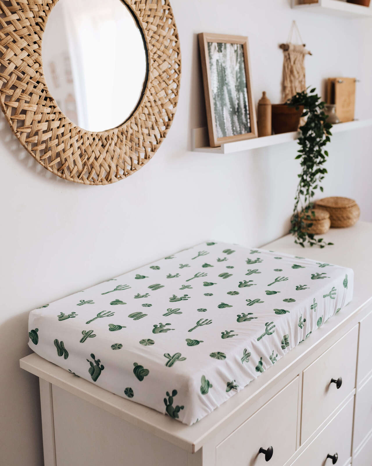 SNUGGLE HUNNY CACTUS BASSINET SHEET/CHANGE PAD COVER