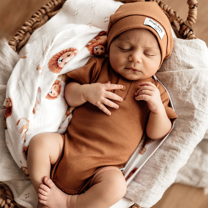 SNUGGLE HUNNY CHESTNUT SHORT SLEEVE BODY SUIT