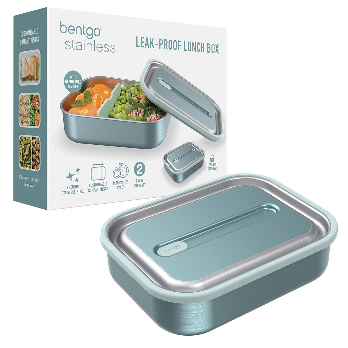 BENTGO - S/S LEAK-PROOF LUNCHBOX 5CUP/1200ML