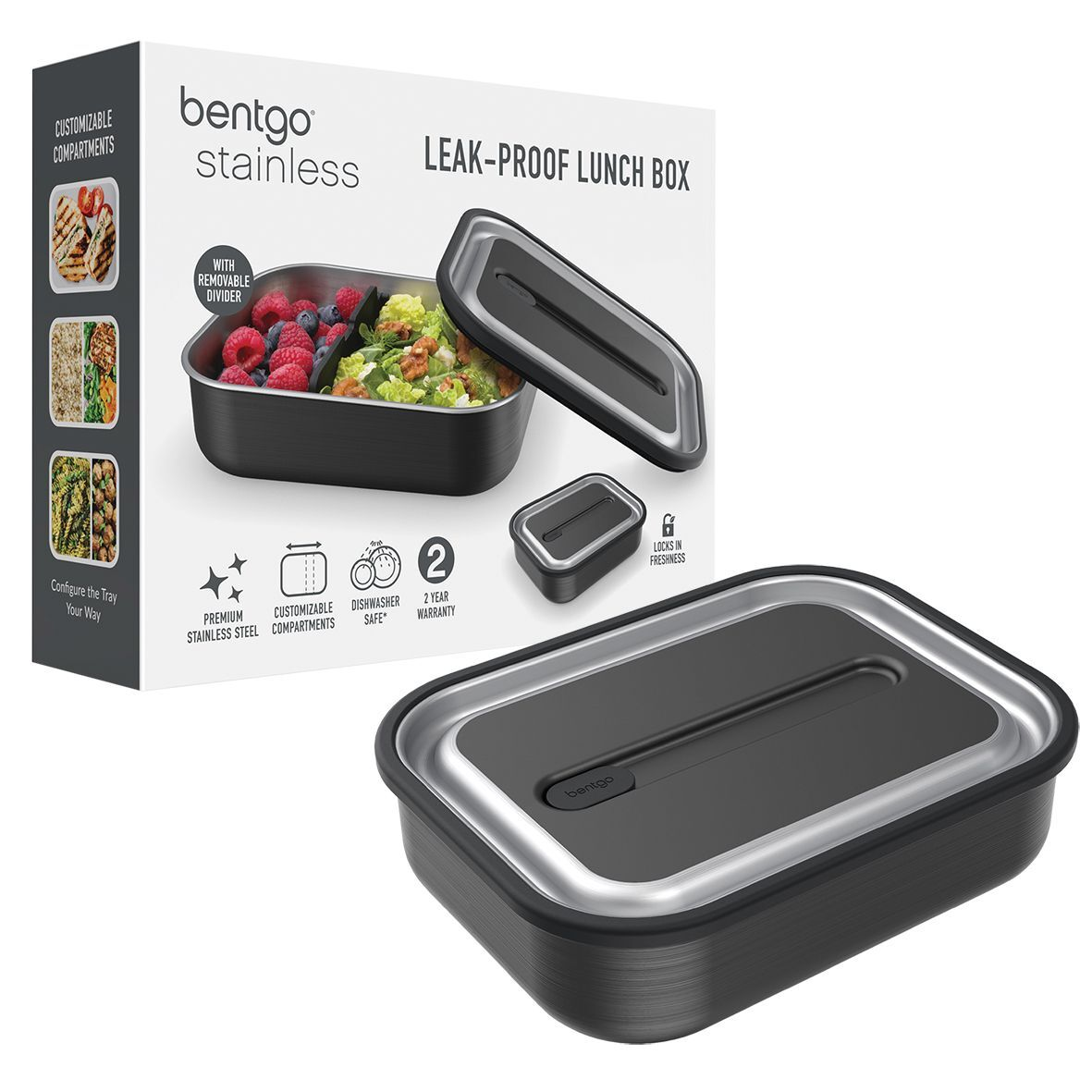 BENTGO - S/S LEAK-PROOF LUNCHBOX 5CUP/1200ML