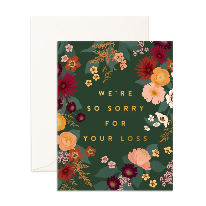 FOX & FALLOW - GREETING CARD - SORRY FOR YOUR LOSS